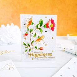 Coupon 👏 Pinkfresh Studio Folk Floral Stem Hot Foil Plate 🤩 -Copic Shop D670568S 6