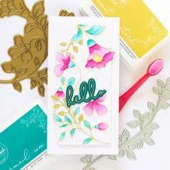Coupon 👏 Pinkfresh Studio Folk Floral Stem Hot Foil Plate 🤩 -Copic Shop D670568S 7