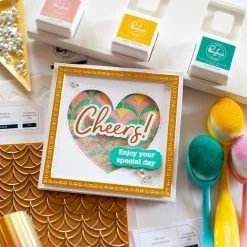 Cheapest 🎉 Pinkfresh Studio Geo Arch Hot Foil Plate 💯 -Copic Shop D670571S 5