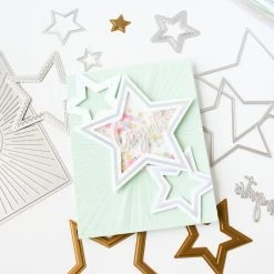 Brand new 🛒 Pinkfresh Studio Nested Stars Hot Foil Plates 🎁 -Copic Shop D670581S 4